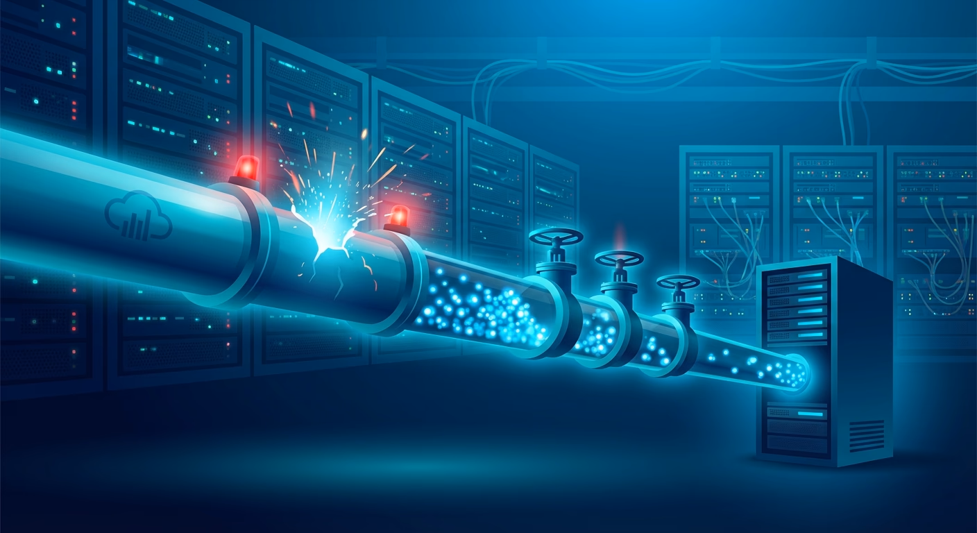 수도관의 수압 게이지와 밸브 일러스트